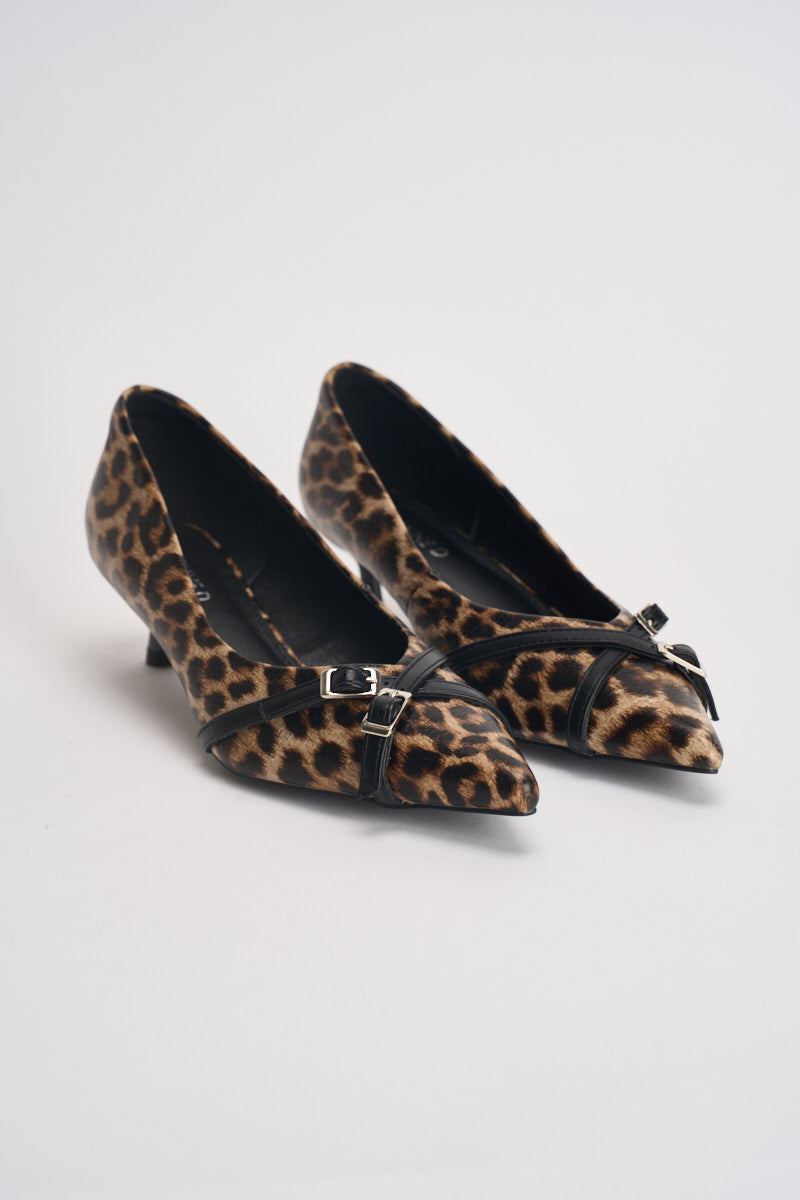 Décolleté donna animalier con cinturini VST028 MACULATO VIVIENNE D 
