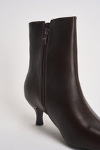 Stivaletti donna con tacco marrone scuro VST033 T.MORO VIVIENNE D 