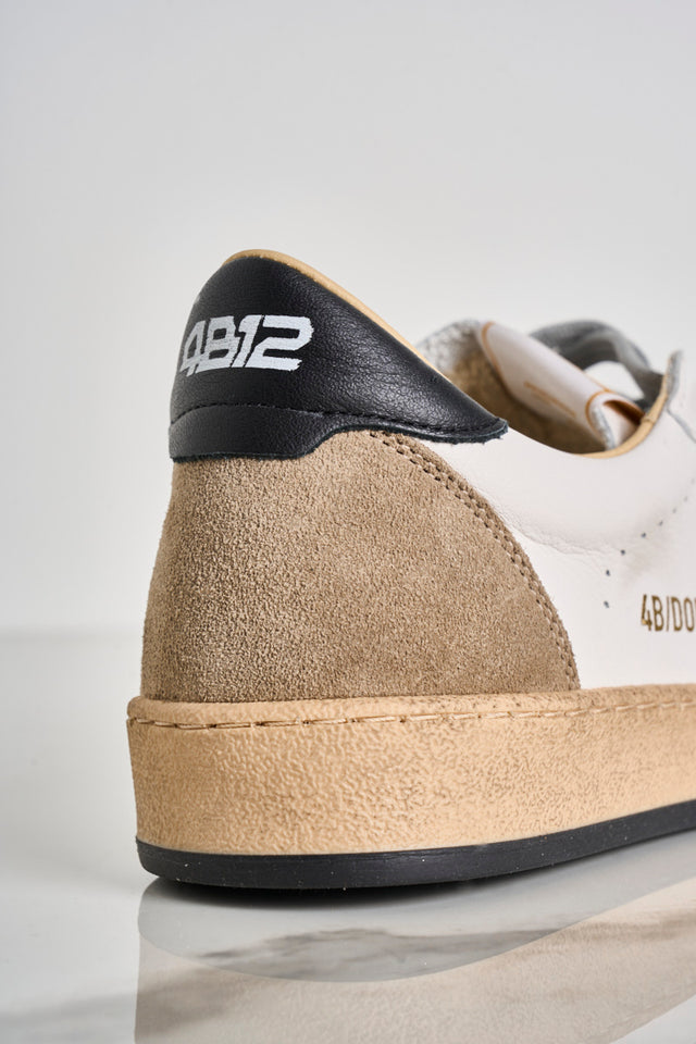 4B12 men's sneakers in leather and suede