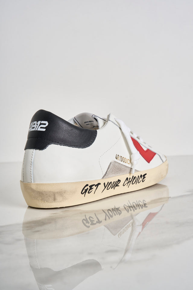 Sneakers uomo 4B12 in pelle e scitta "Get your Choice"