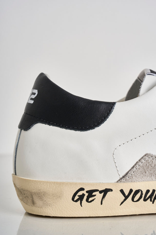 Sneakers uomo 4B12 in pelle e scitta "Get your Choice"
