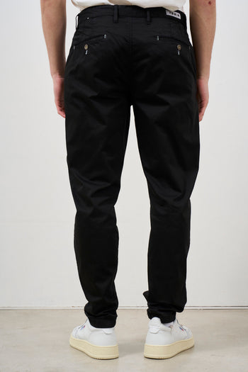 Men's black cropped trousers with pleats - 4