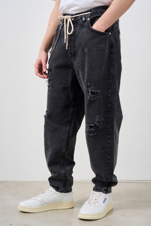 BL11 Men's jeans with chain