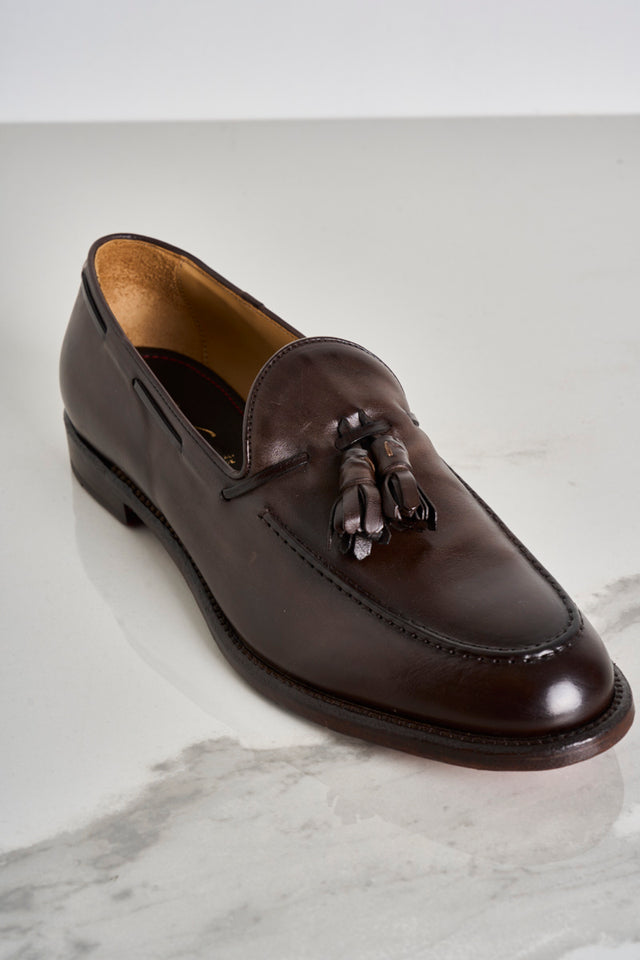 Men's moccasin with brown tassels