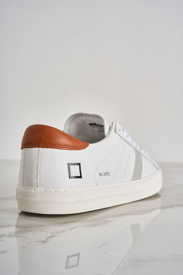 Hill low calf brown, white and gray men's sneakers