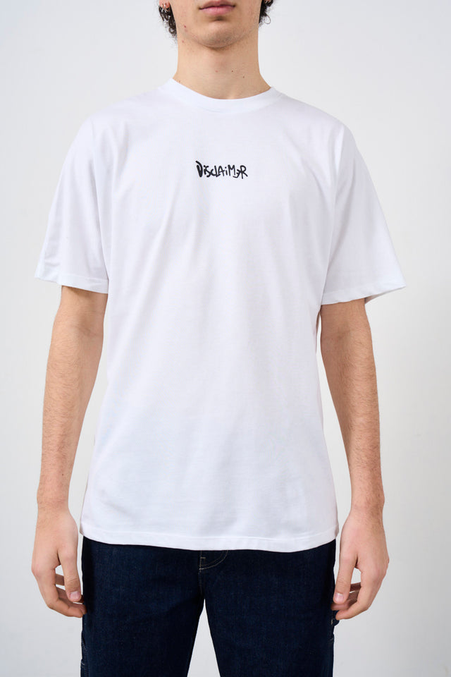 DISCLAIMER T-shirt uomo con stampa logo sul retro
