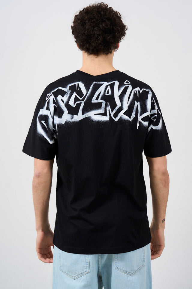 DISCLAIMER Men's T-shirt with logo print on the back
