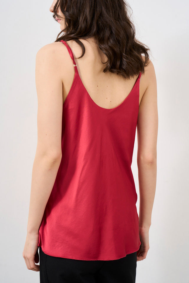 Women's red sleeveless top