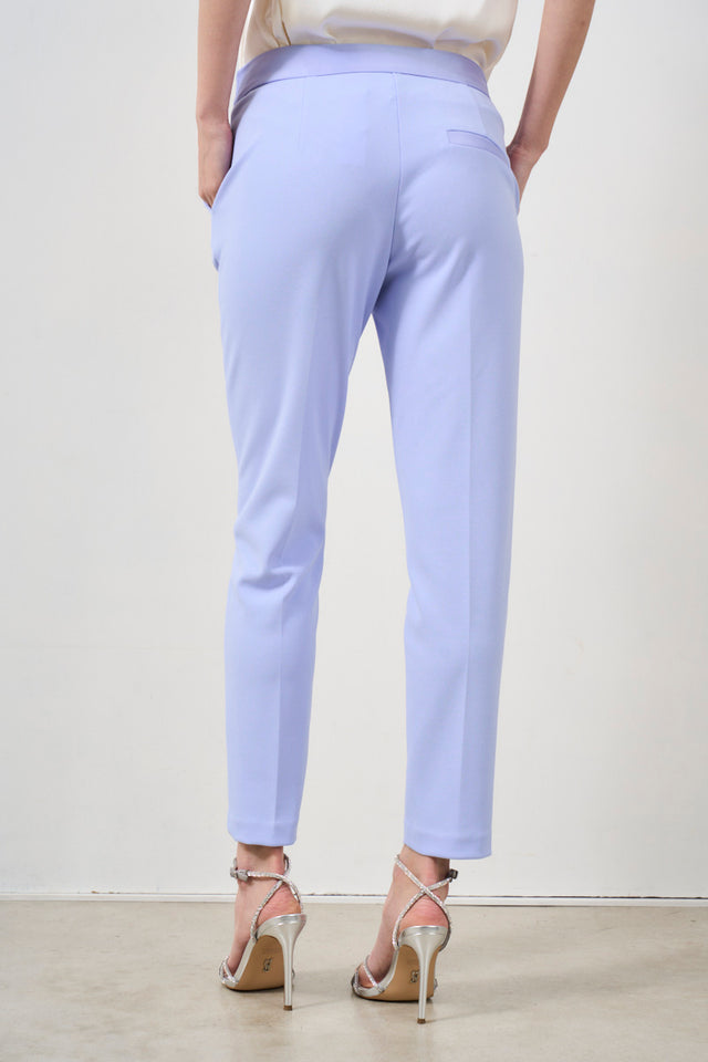 IMPERIAL Monocolour straight women's trousers with vertical pockets