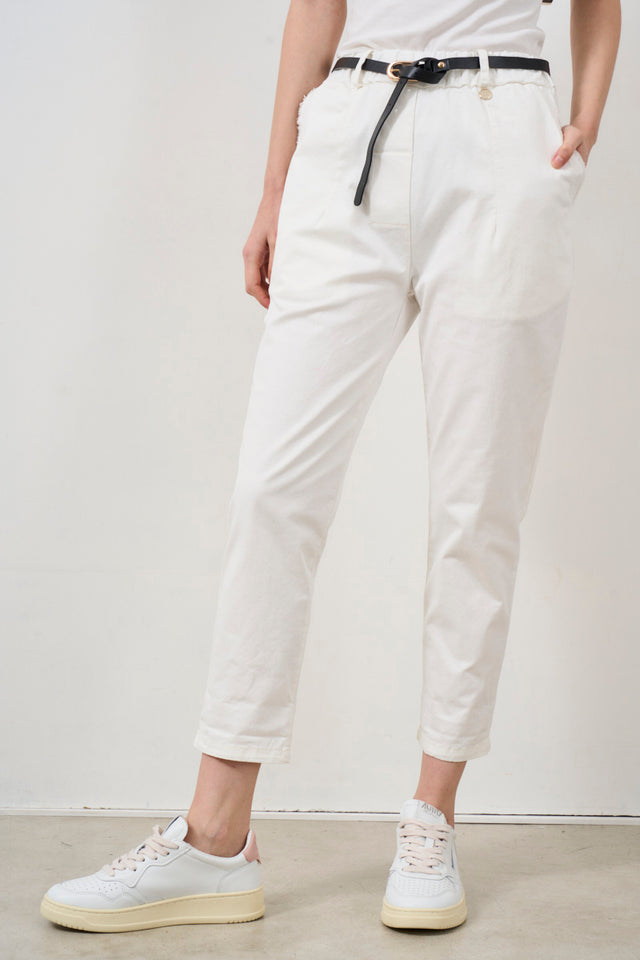 INCLOTH Women's cotton trousers with belt