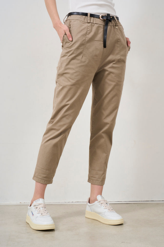 INCLOTH Pantalone donna in cotone con cintura