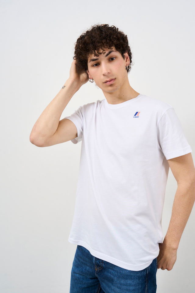 T-shirt uomo bianca Edouard con logo