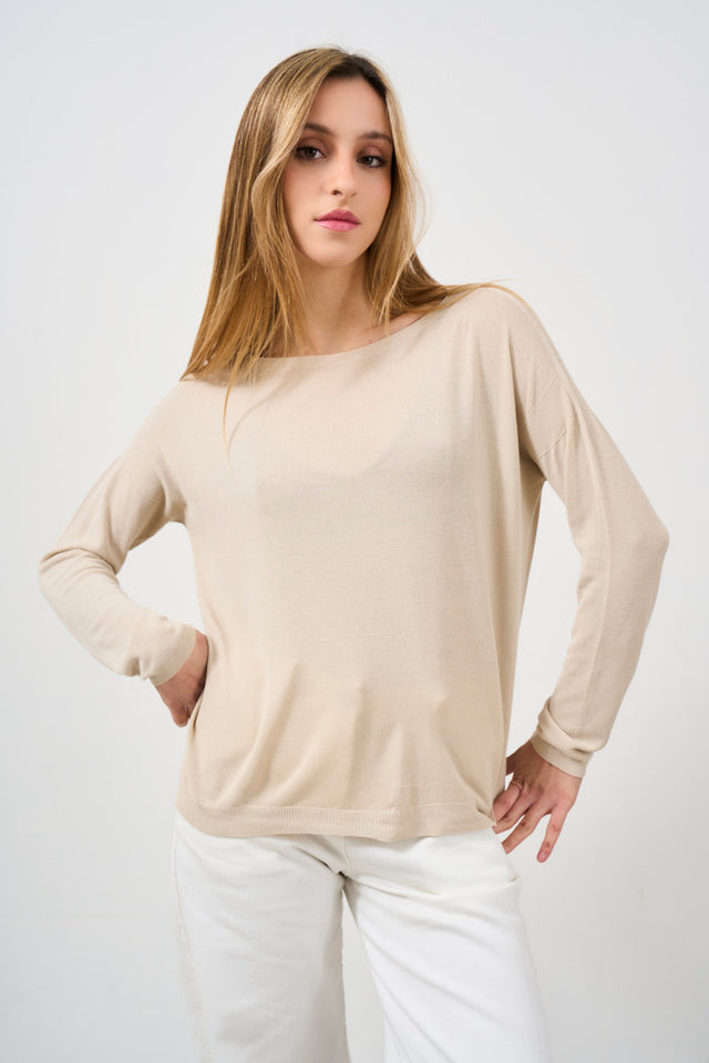 KONTATTO Women's sweater with slits on the bottom