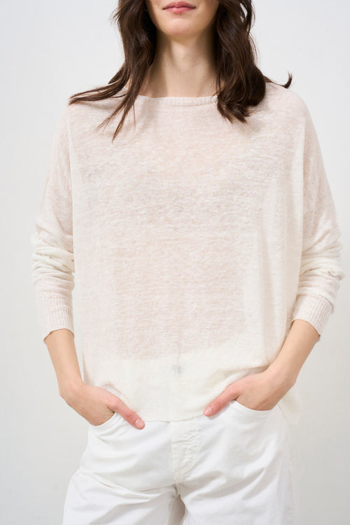 KONTATTO cream linen blend sweater