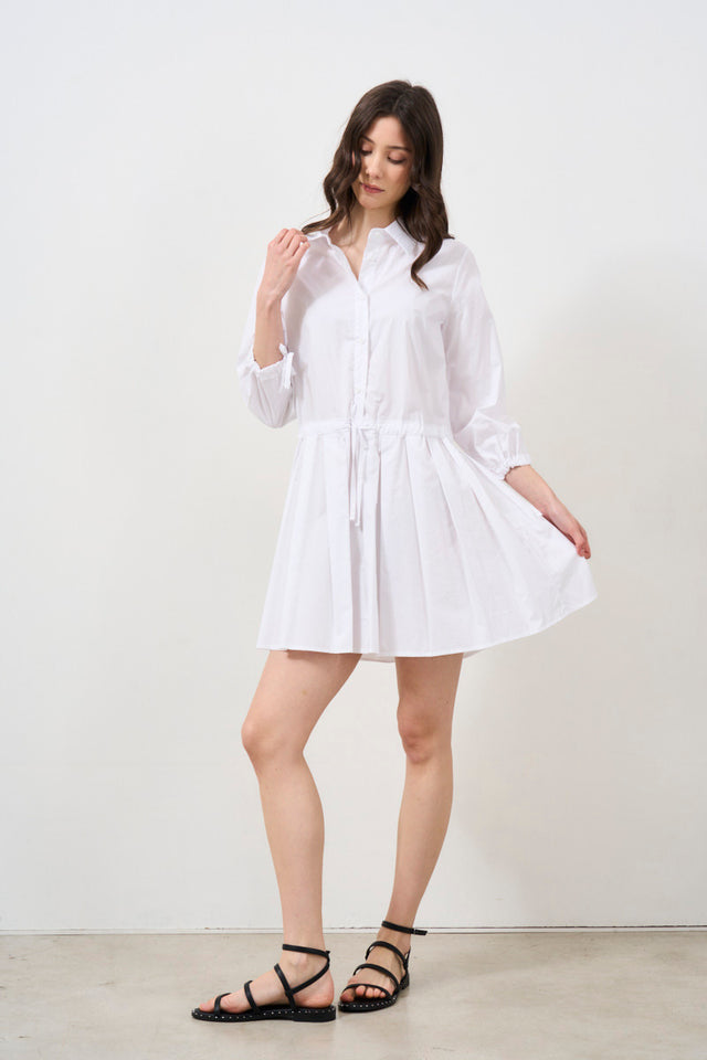 Short shirt dress in cotton