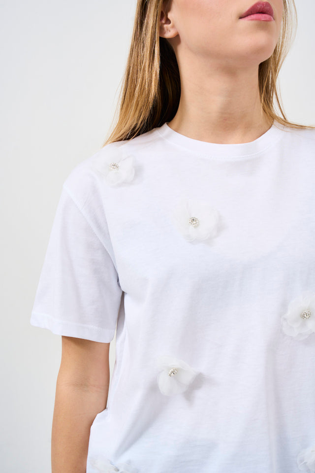 KONTATTO T-shirt donna con applicazioni 3D
