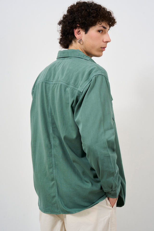 Camicia uomo verde modello Auburn