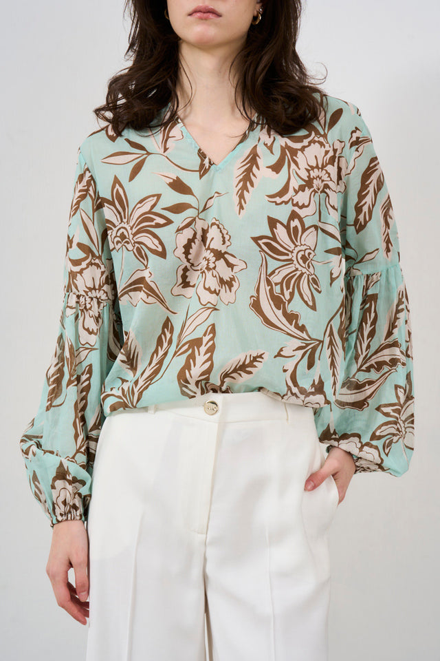 Women's blouse with floral pattern