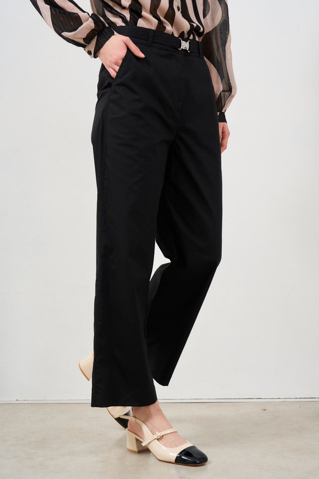 Women's trousers with black jewel belt