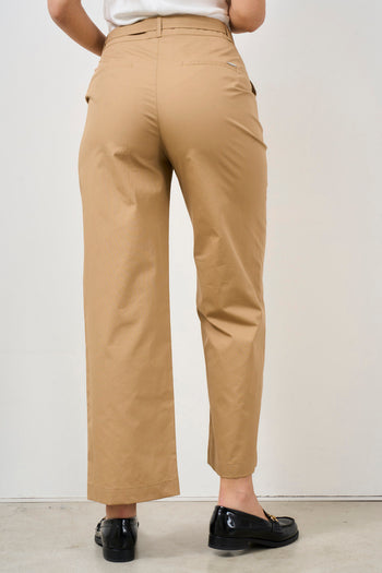 Pantalone donna con cintura gioiello beige - 6