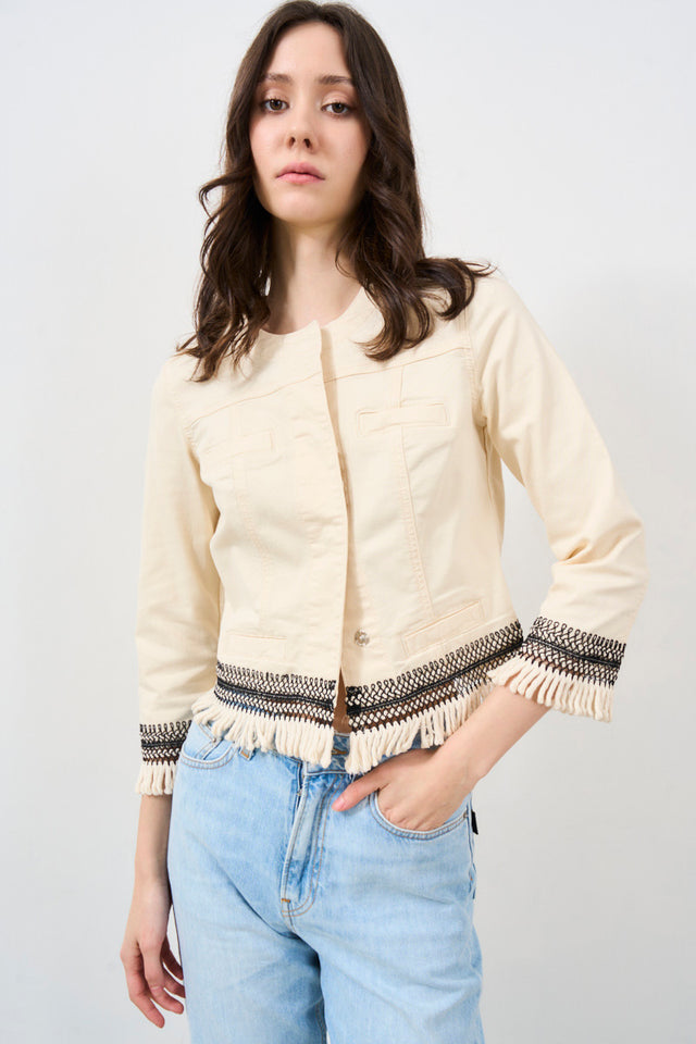 Women's jacket with applications