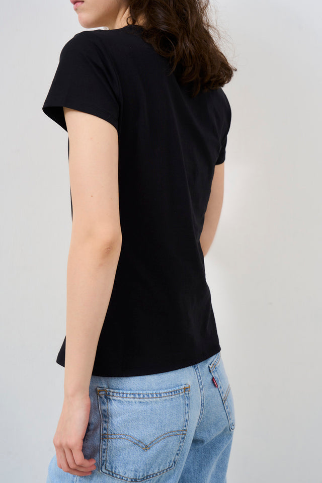 LIU JO T-shirt donna con stampa e applicazioni<BR/><BR/>