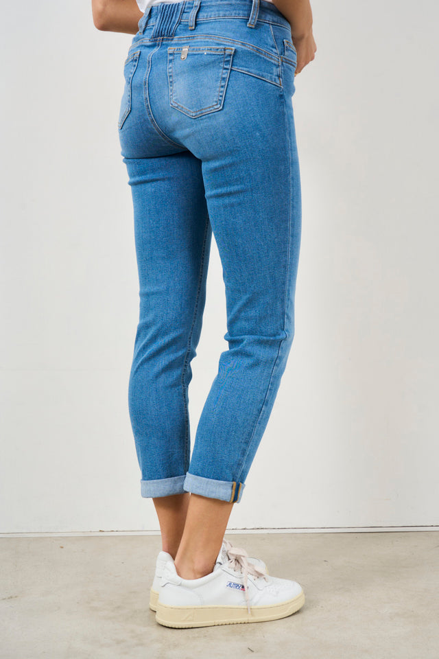 LIU JO Jeans donna skinny bottom up con risvolto