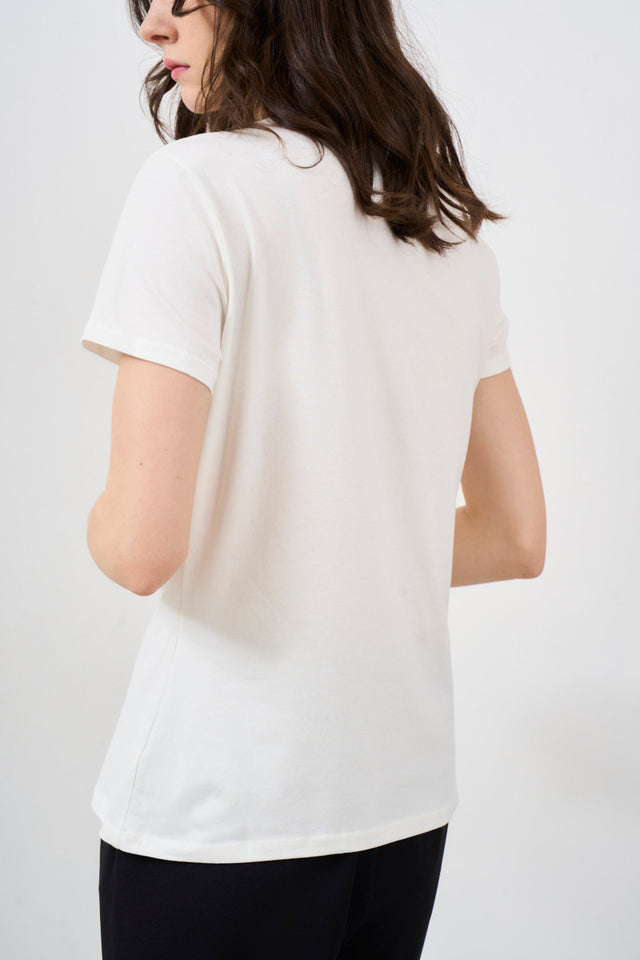 Women's T-Shirt With White Embossed Logo