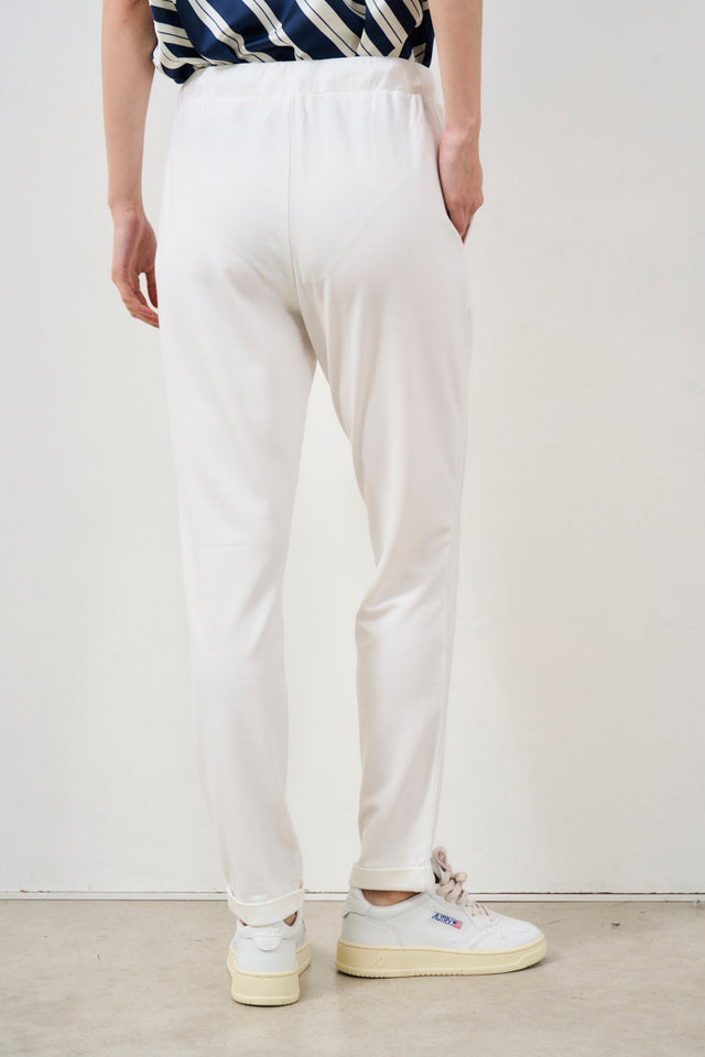 Women's sports trousers with tweed detail