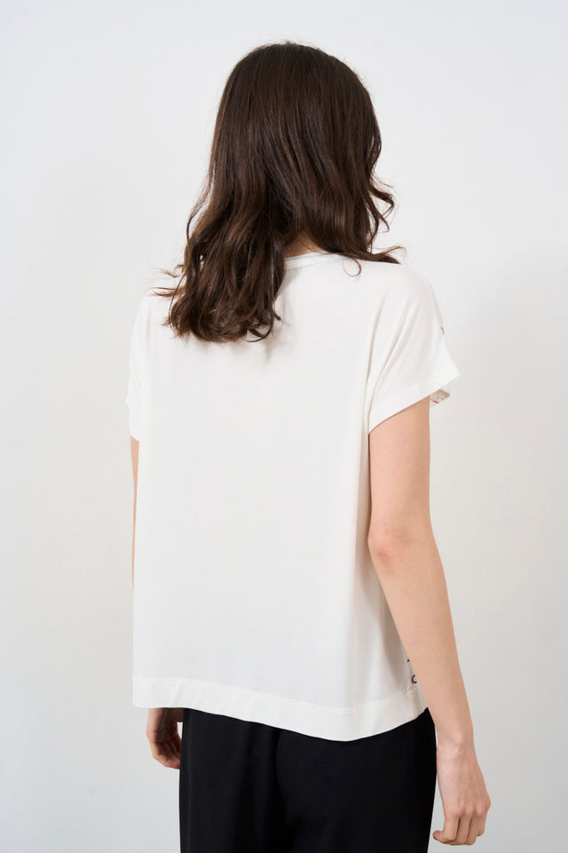 Women's t-shirt with white all-over logo