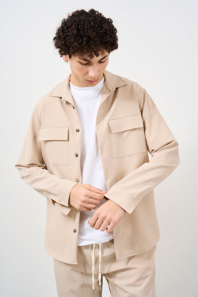 Men's overshirt with pockets