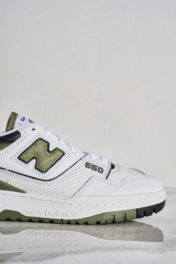 Sneakers uomo 550 bianco-verde militare - 3