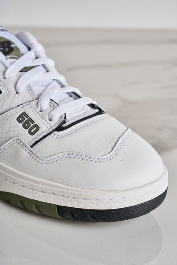 Sneakers uomo 550 bianco-verde militare - 5