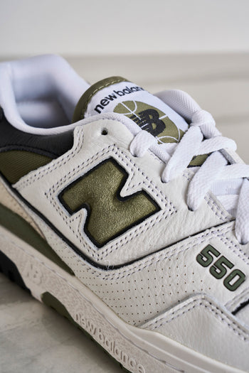 Sneakers uomo 550 bianco-verde militare - 7