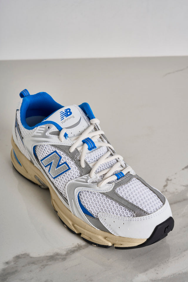 White and blue 530 men's sneakers