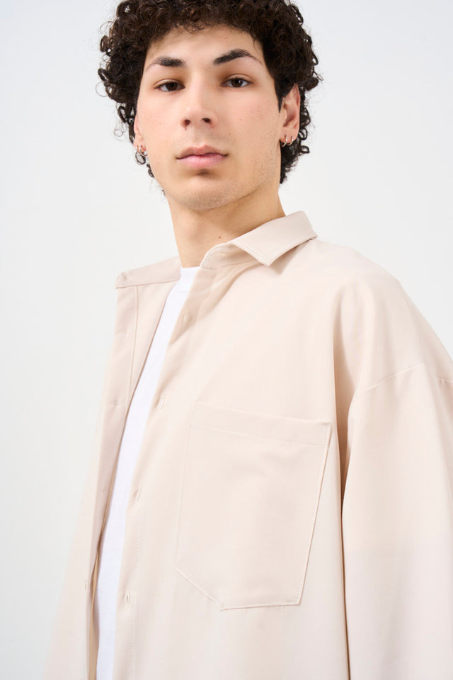 Men's overshirt with chest pocket