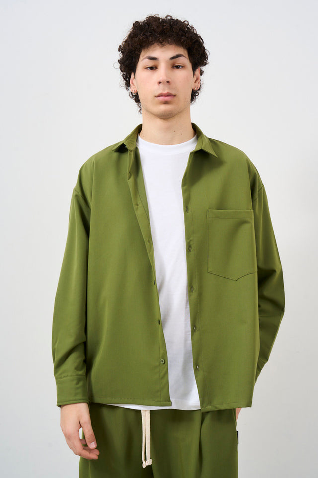 Men's overshirt with chest pocket