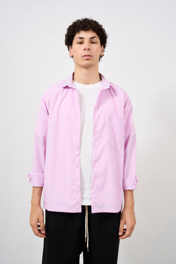 Camicia uomo a righe bianco e rosa - 3