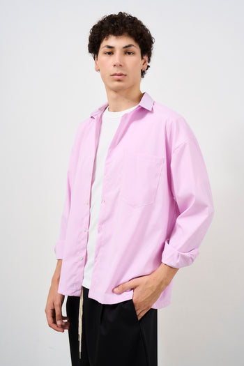 Camicia uomo a righe bianco e rosa - 5