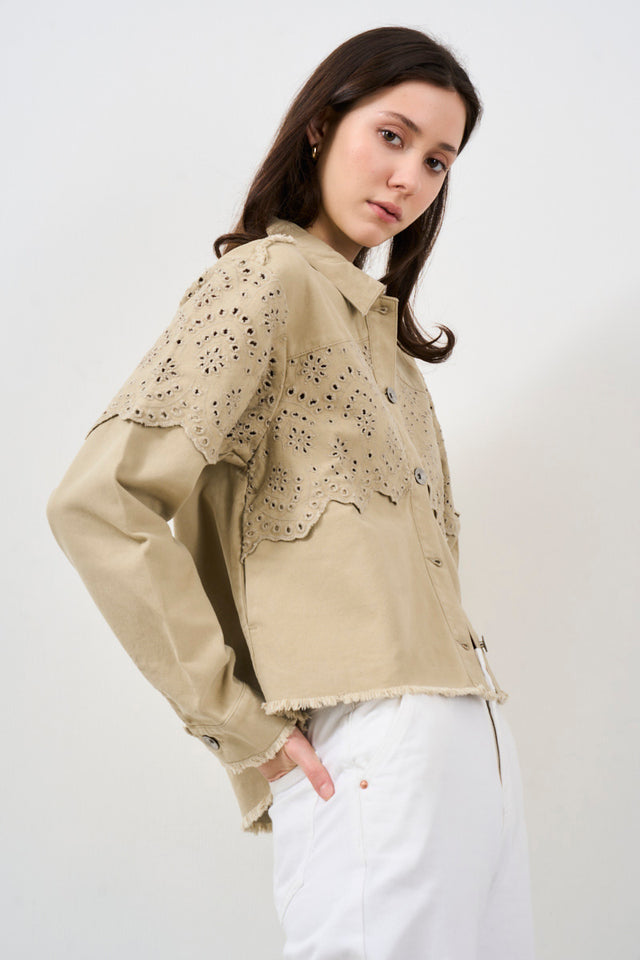 Women's jacket with lace details