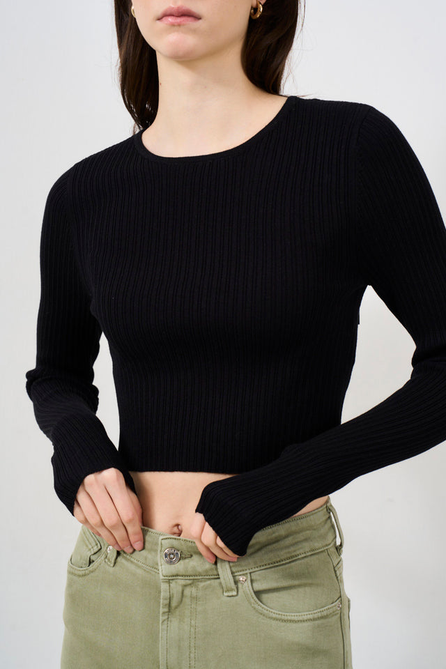 Meddi women's sweater with cut out on the back