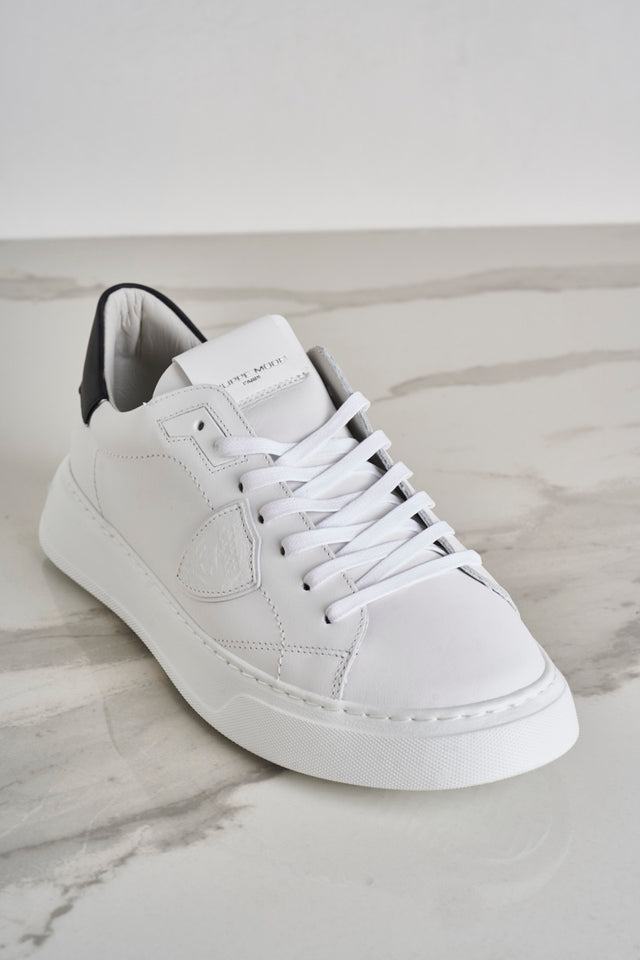 Sneakers uomo Temple Veau Bianco-Nero