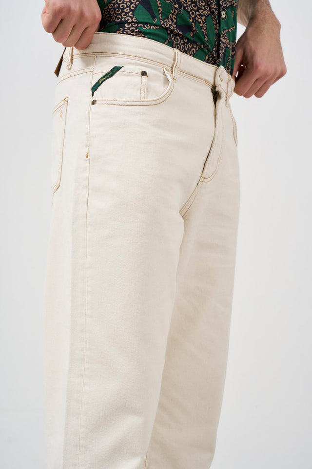 PONT DENIM Men's jeans with contrasting stitching