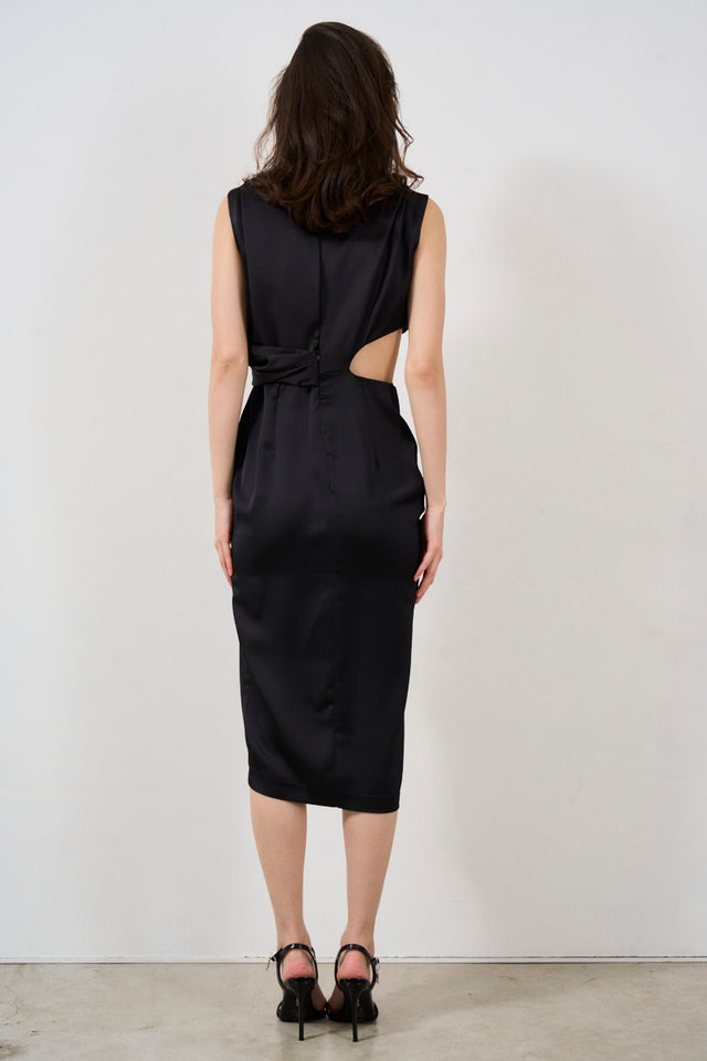 Women's midi dress with cut out