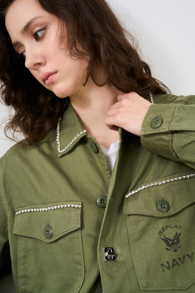 REPLAY Women's jacket with rhinestones