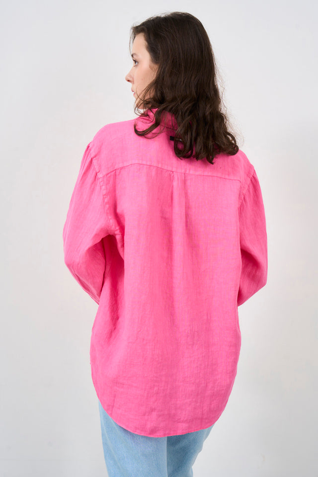 ROY ROGER'S Women's easy dyed linen shirt
