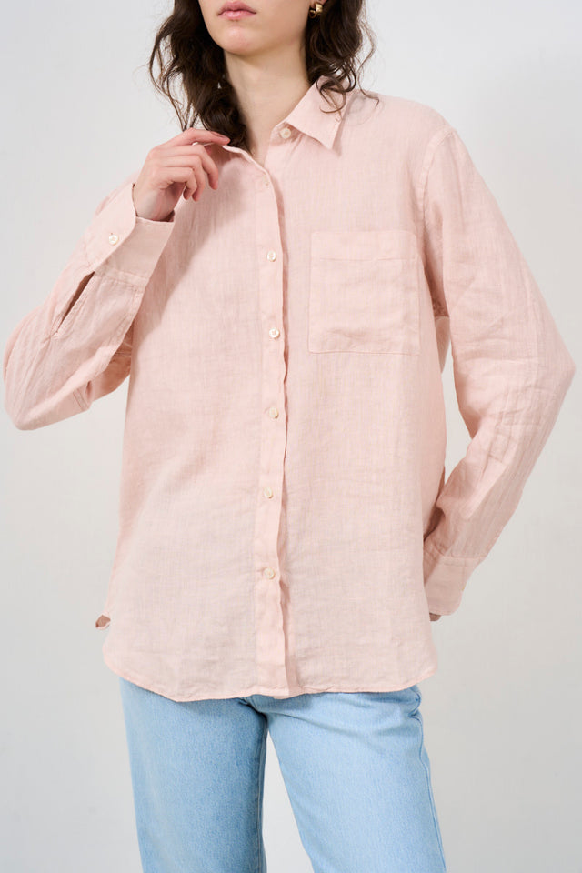 ROY ROGER'S Women's easy dyed linen shirt