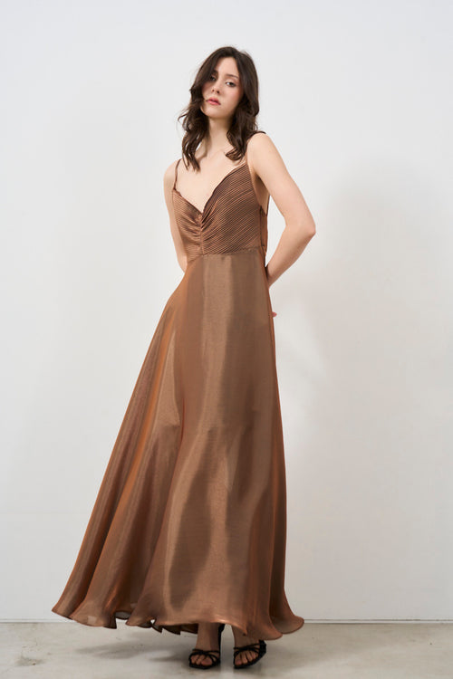 Long bronze dress