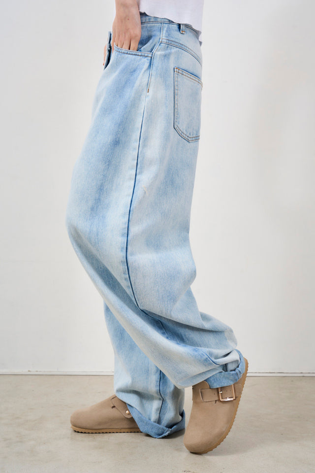 Jeans donna in Denim effetto maltinto