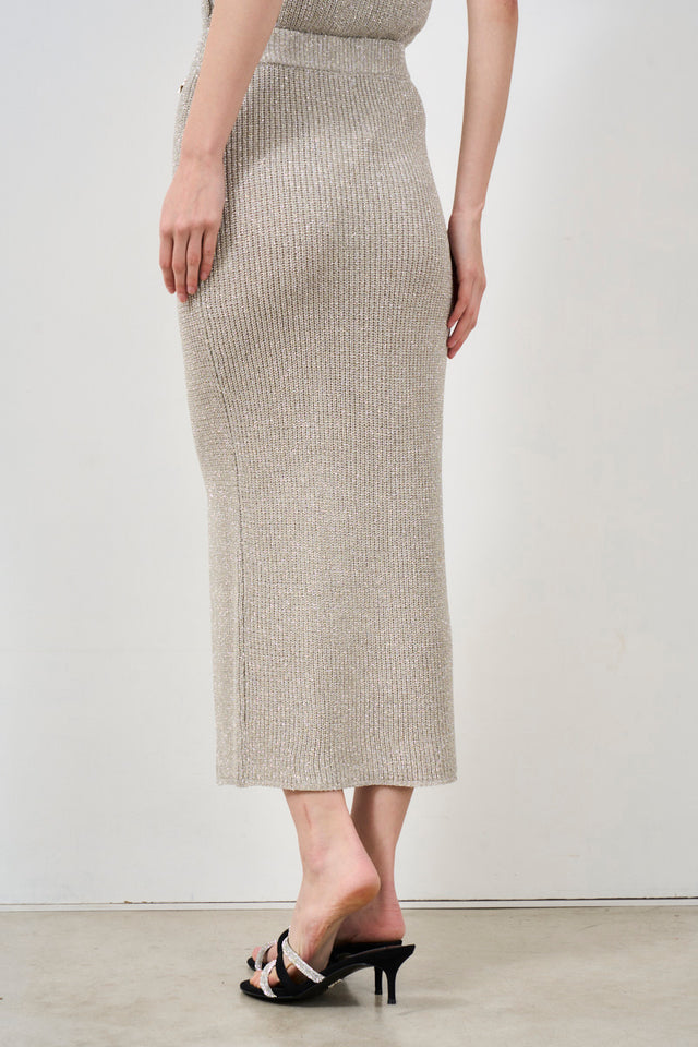 SOUVENIR CLUBBING Women's knitted skirt with lurex